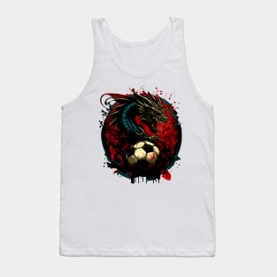 Demonic Dragon Sports Player Soccer Futball Football - Graphiti Art Graphic Trendy Holiday Gift Tank Top